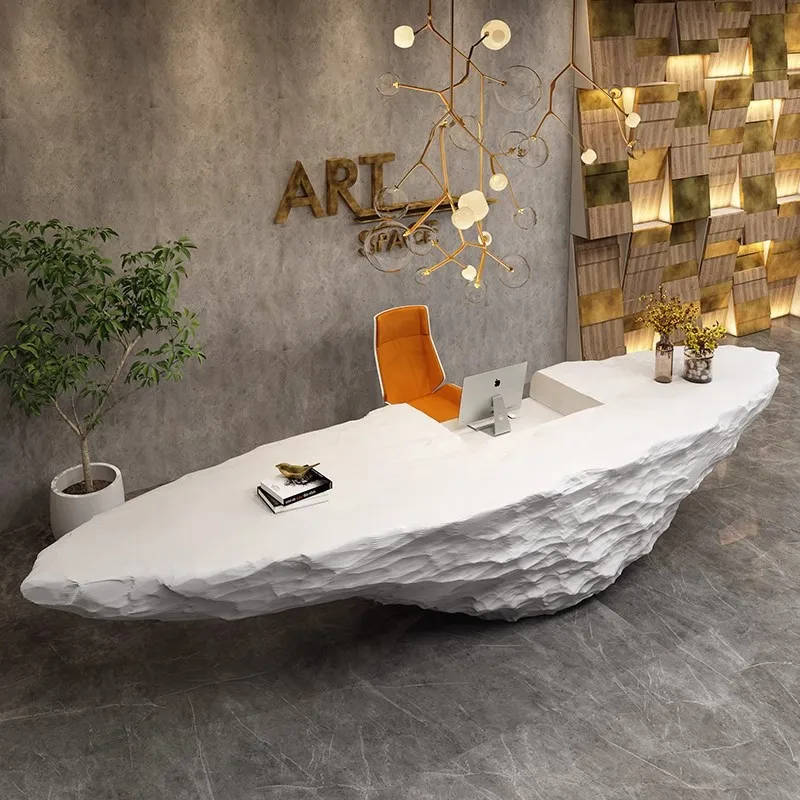 Luxury Front Desk Reception Desks Checkout Counter Cash Register Reception Desks Italian Design Office Furniture Receptie LLRD