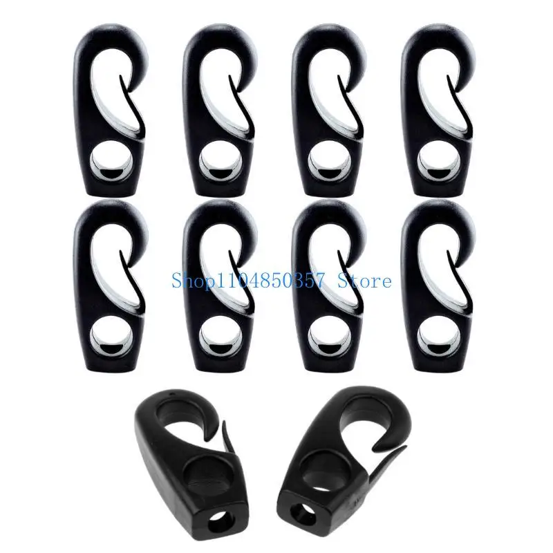 652F 10Pcs 카약 카누 보트 액세서리에 대 한 플라스틱 번지 후크 번지 래싱 후크