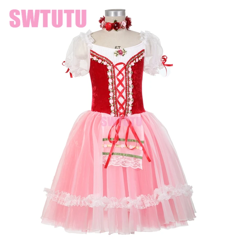 

Little Red Riding Hood Variation Ballet Tutu Dress Child Professional Costumes Dress BT4151