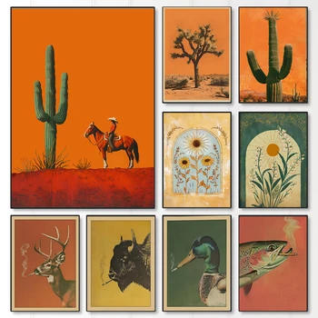 Western Cowboy Boho Canvas Art 1