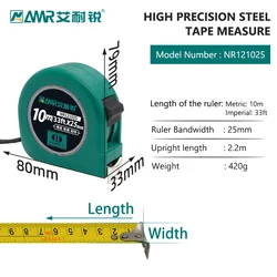 Heavy - Duty Double - Sided Steel Measuring Tape for Woodworking and Construction (10m)