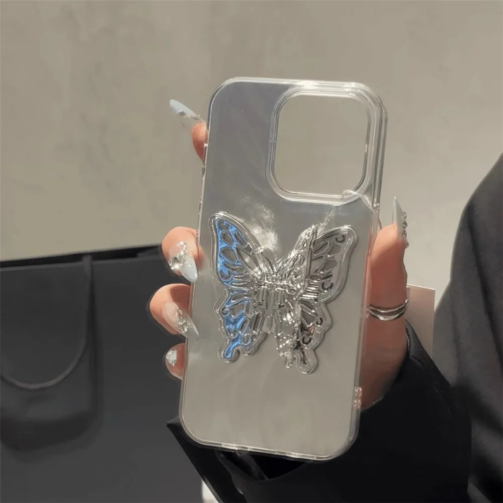 Glitter Butterfly Stand Phone Case - Shockproof Cover