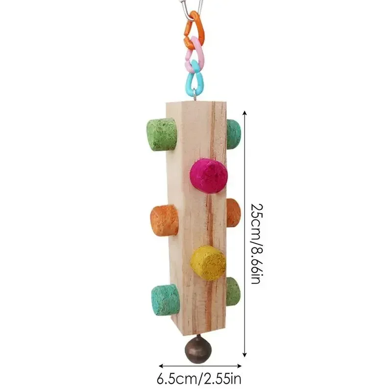 

Wooden Chew Paw Toys Cage Funny Toy For Budgies Sparrow Perch Parrot Bird Trimmer Stick Cockatiels Stand