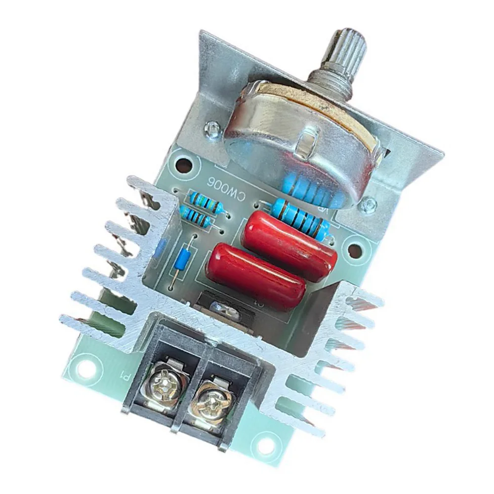 AC 220V 2000W SCR 고출력 전자 전압 조정기 모듈, 조절식 모터 속도 제어기, 속도 제어 노브 포함, 25A