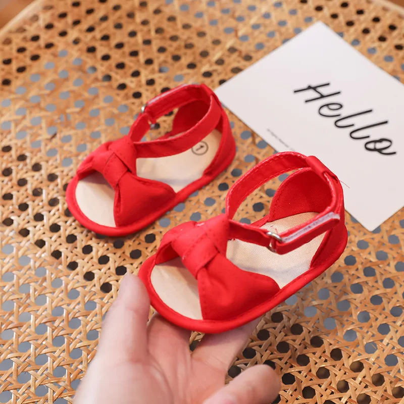 New Infant Girls Sandals Summer Soft Sole Open-toed Walking Shoes for Toddler Newborn Baby
