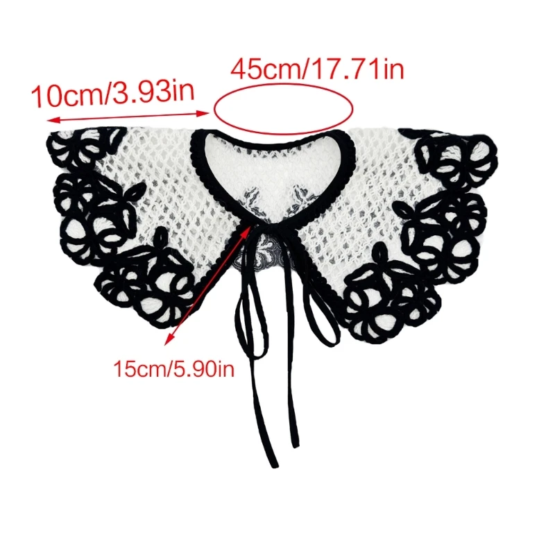 Graceful Detachable False Collar Crochet Flower Ladies Sweater Shirt Sewing False Collar Sweater Dress Supplies Dropship