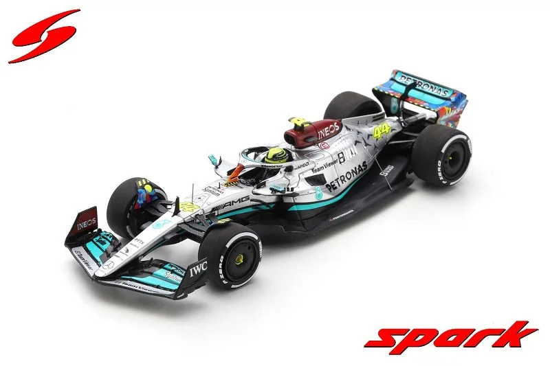 

Spark 1:43 F1 2022 MB Petronas W13E Performance N0.44 L.Hamilton Miama GP Model Car