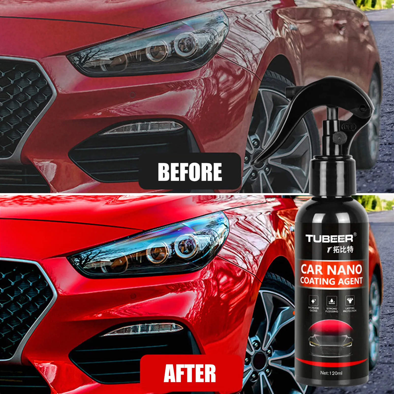 

Nano Coating Agent 120ml Nano Ceramic Coating Nano Crystallization Spray Liquid Wax Anti Scratch Easy To Use Mirror Paint