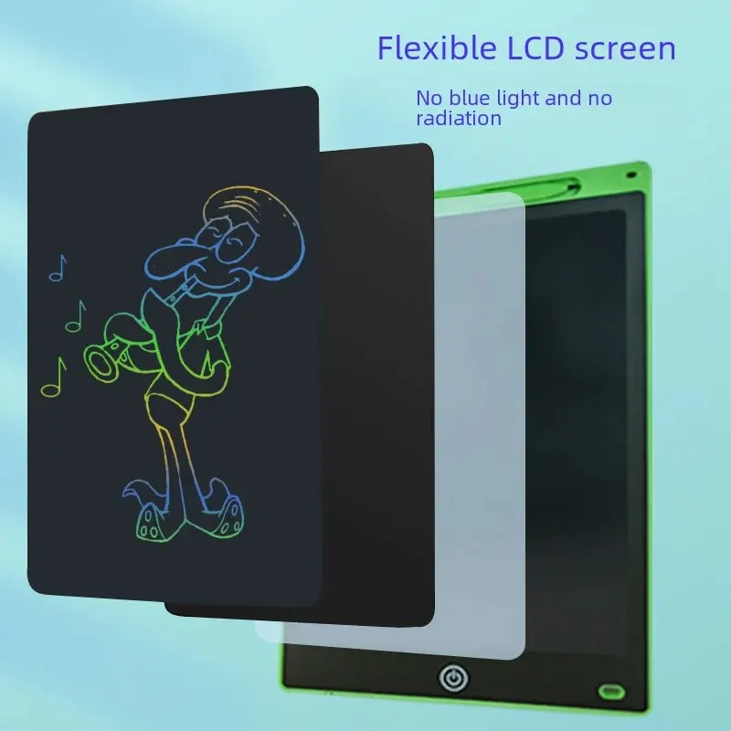 12-inch Single-color LCD Children Drawing Board Magnetic Plastic Electronic LCD Writing Board