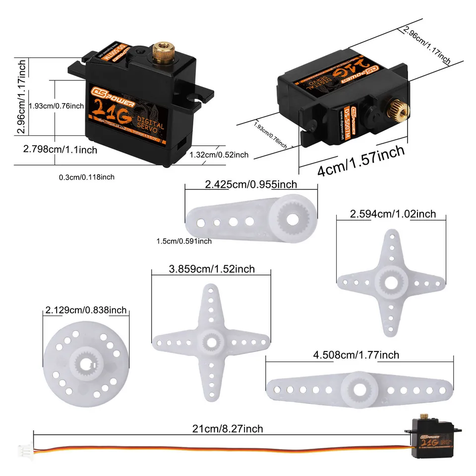 Dspower-防水デジタルサーボ金属ギア,プラスチックギア,ミニ,17g, 21g