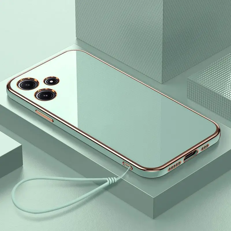 Luxury Shockproof Square Plating Phone Case