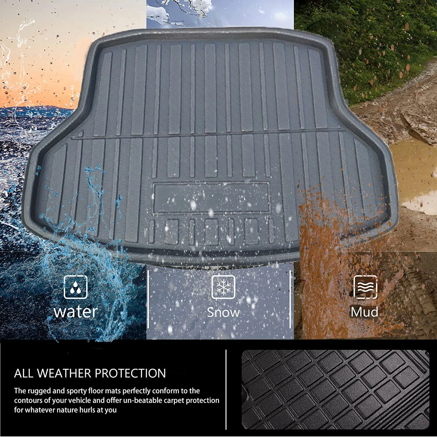 For Lexus LX 570 2008~2021 2010 2015 2016 2018 7 Seats Car Rear Trunk Protector Pad Waterproof Liner Anti-Fouling Mat Accessorie