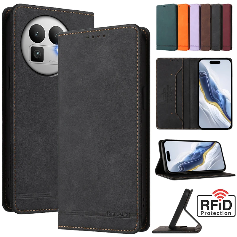 Leather Retro Anti-Theft Wallet Flip Phone Case