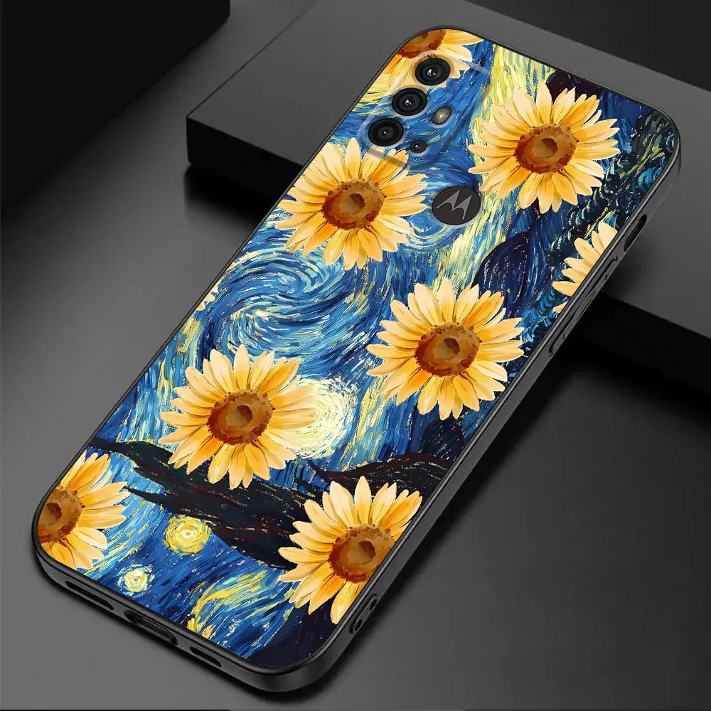 Van Gogh Starry Sunflowers Artistic TPU Soft Phone Case