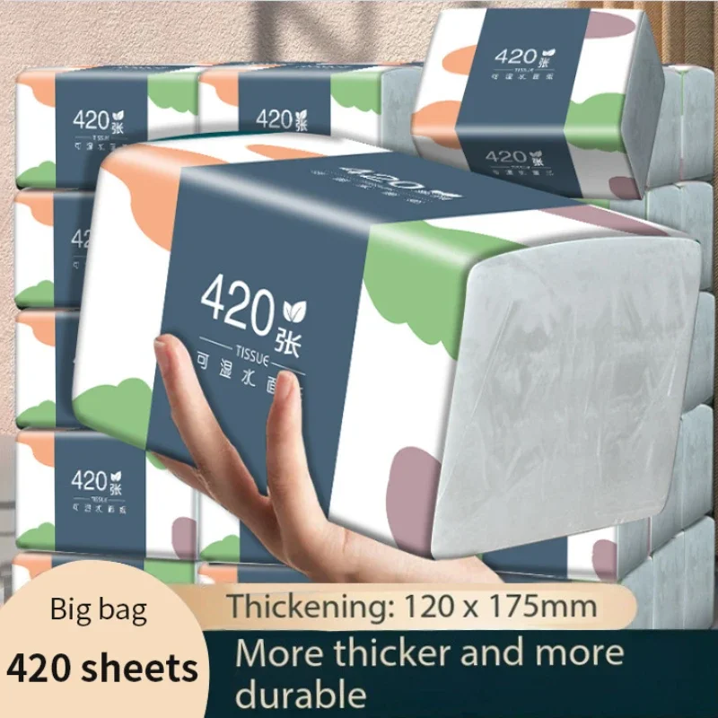10 Packs Eco Friendly Portable No Fluorescent Virgin Wooden Pulp Tissue Soft Comfortable 5 Ply Facial Tissue Paper