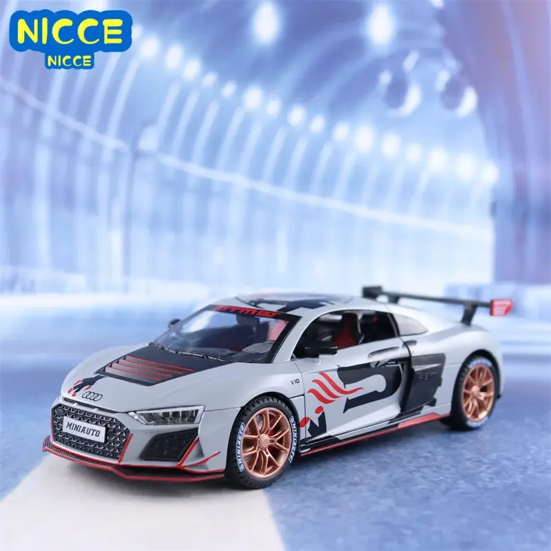 

Модель автомобиля Nicce 1:24 Audi R8 для соревнований, модификация литая под давлением, из металлического сплава, коллекционная детская игрушка, подарок F538