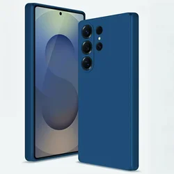 Noble Fashion Shockproof Protective Liquid Silicone Phone Case in Solid Color - Galaxy S25 (Deep Blue)