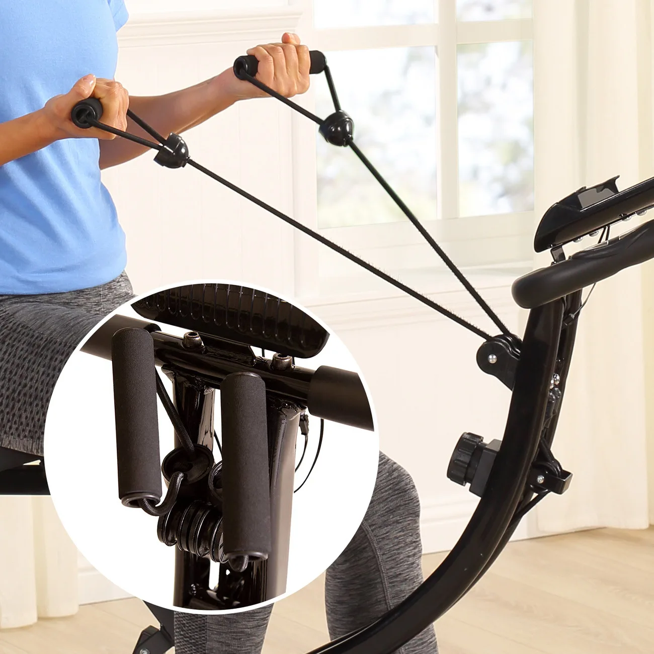Indoor Aerobic Fat Burning Foldable Magnetic Control Dynamic Bike