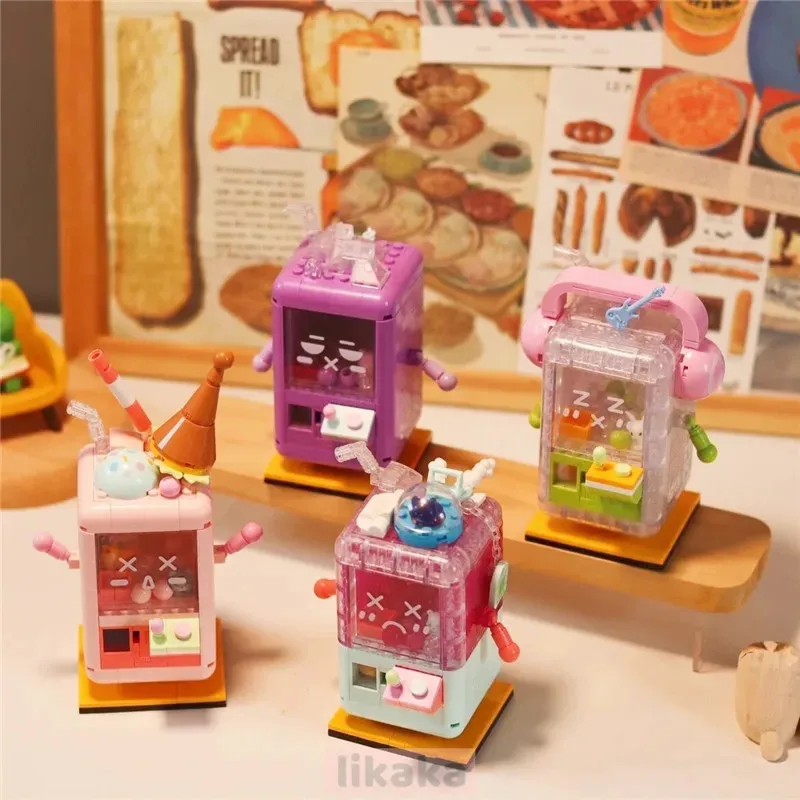 Creative Doll Machine Board Games Toy DIY Claw Catch Building Block Table Game Birthday Gift Model Assembly Toy for Kid Adult 4