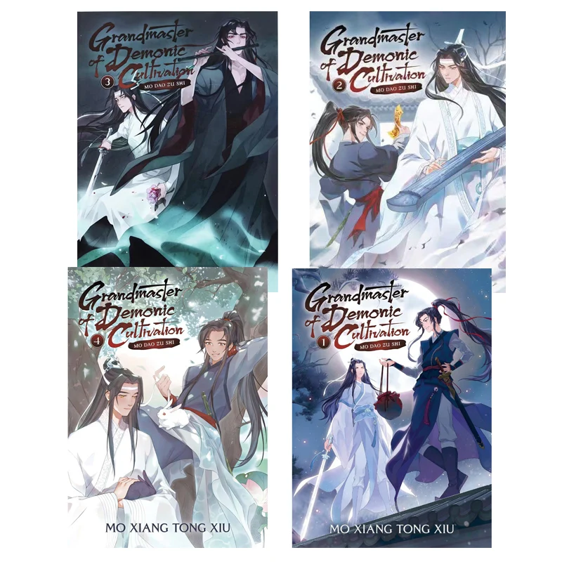 Mo Dao Zu Shi 1-4 Part Patriarch of Magic Dao BL English Books Wei Wu Xian  and Lan Wang Ji Anime Book