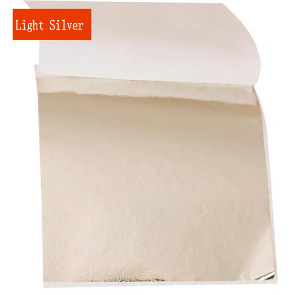 50 Pcs 8.5*8 cm Art Craft Imitation Gold Silver Copper Foil Papers craft foil papers Leaf Leaves Sheets Gilding DIY Craft Decor Design Paper foil