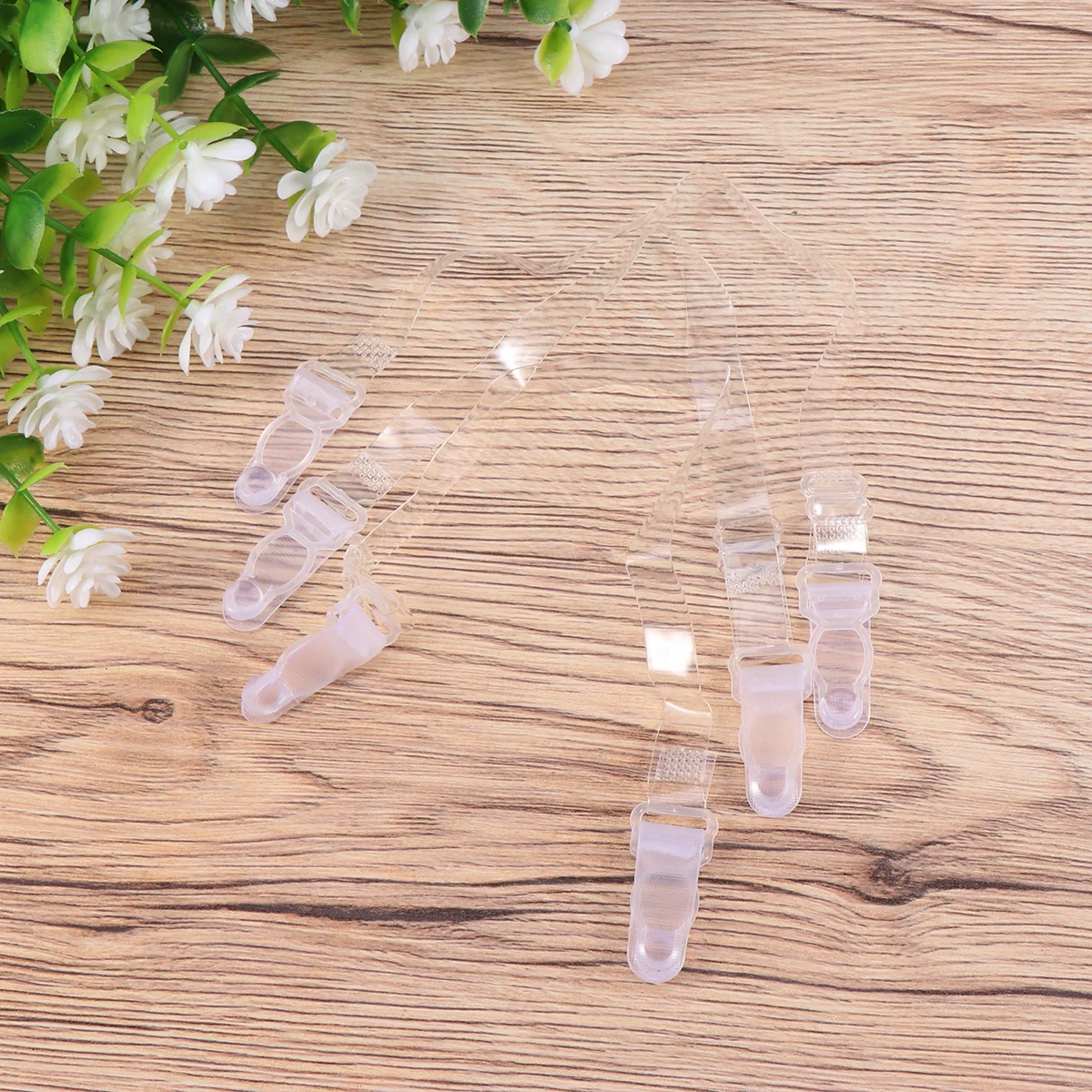 

6 Pcs Transparent Straps Non Adjustable Shoulder Straps Slip-Resistant Belts Women Accessories
