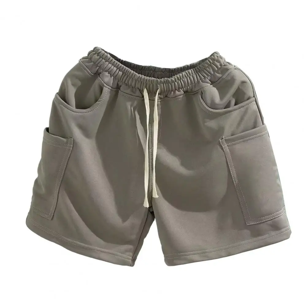 Summer Casual Shorts for Men Fashion Solid Color Loose Wide Leg Straight Shorts Sport Jogging Vintage Cargo Shorts шорты мужские - Image 4