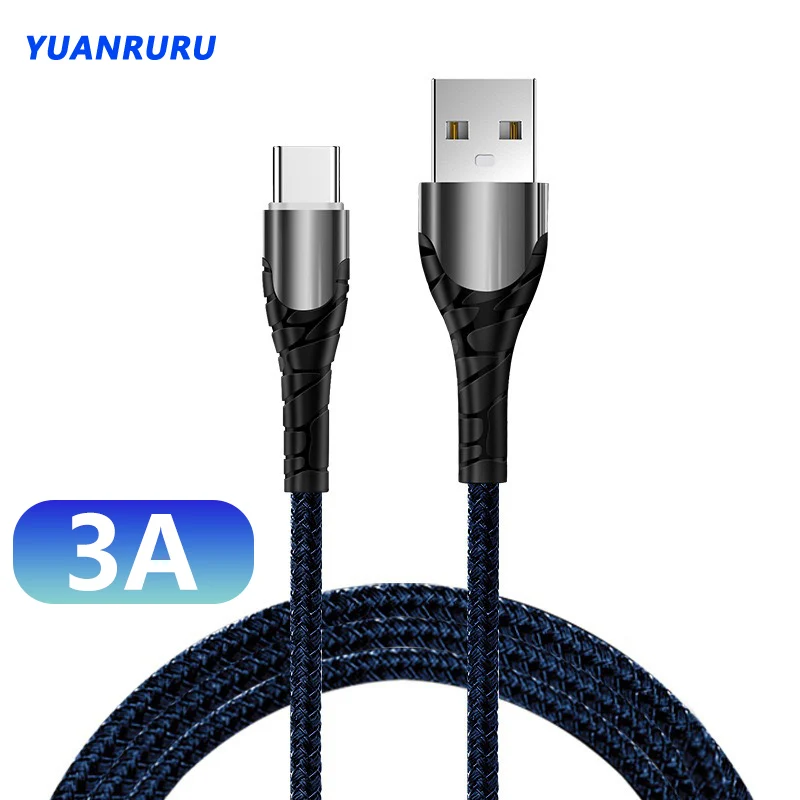 

USB Type C Cable Mobile CellPhone Charger Fast Charging Cord 1M Mrico USB-C Data Cord For Samsung Xiaomi Huawei Data Wire