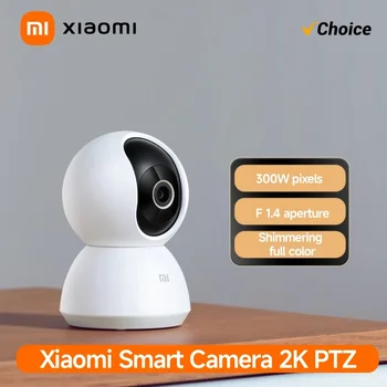 Xiaomi Smart Home 360 °   Telecamera di Sicurezza Mi PTZ 2K Webcam 1296P 3 Megapixel con Rilevamento Umano AI e Visione Notturna Compatibile con App