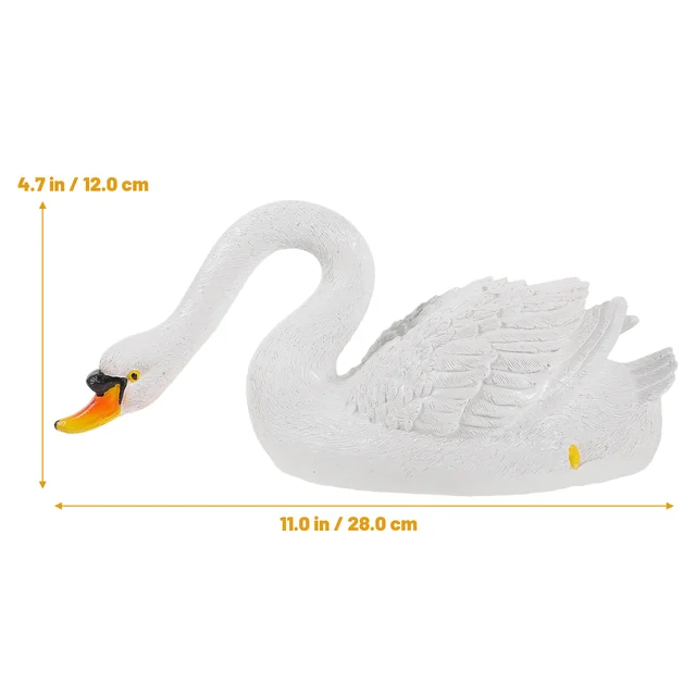 Úszó Hattyú Szobor Élénk Medence Dekorációk Otthoni Tó Dísz Kültéri Állati Szobrok Szimuláció Kacsa Reális - Image 3
