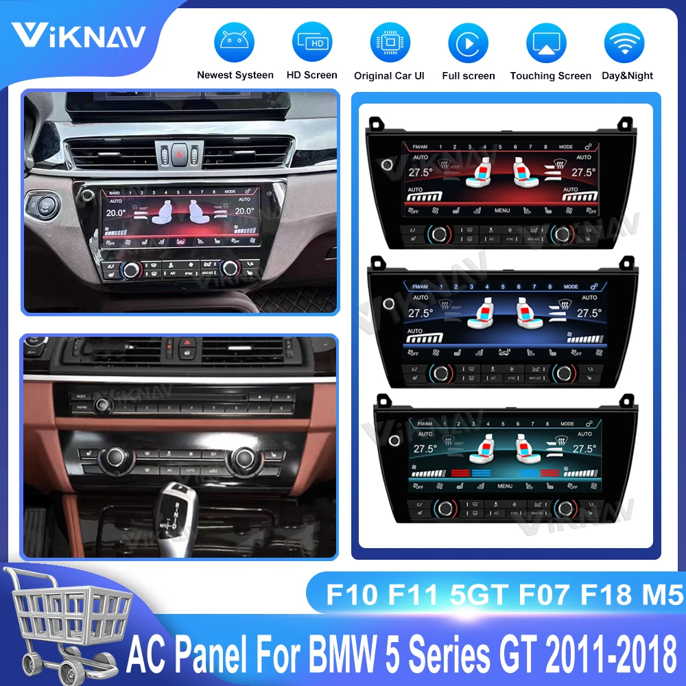 

Digital AC Control Panel Car Multimedia Player For BMW 5 Series F10 F11 5GT F07 F18 M5 2011-2017 Air Conditioner Climate Board