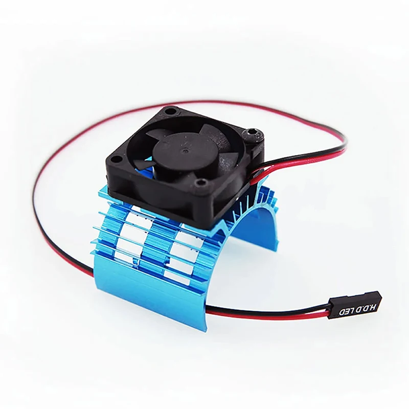 Disipador de calor de motor RC, ventilador de refrigeración mejorado para autos RC eléctricos a escala 1/10, 380 390 motores, pieza de actualización dorada para aficionados corredores todoterreno