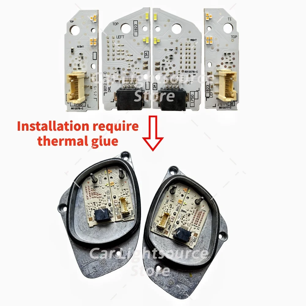 흰색 DRL LED 보드 SEAT Ateca Cupra 2016-2019 용 천사 눈 광원 헤드 라이트 주간 주행등 칩 모듈 575941475