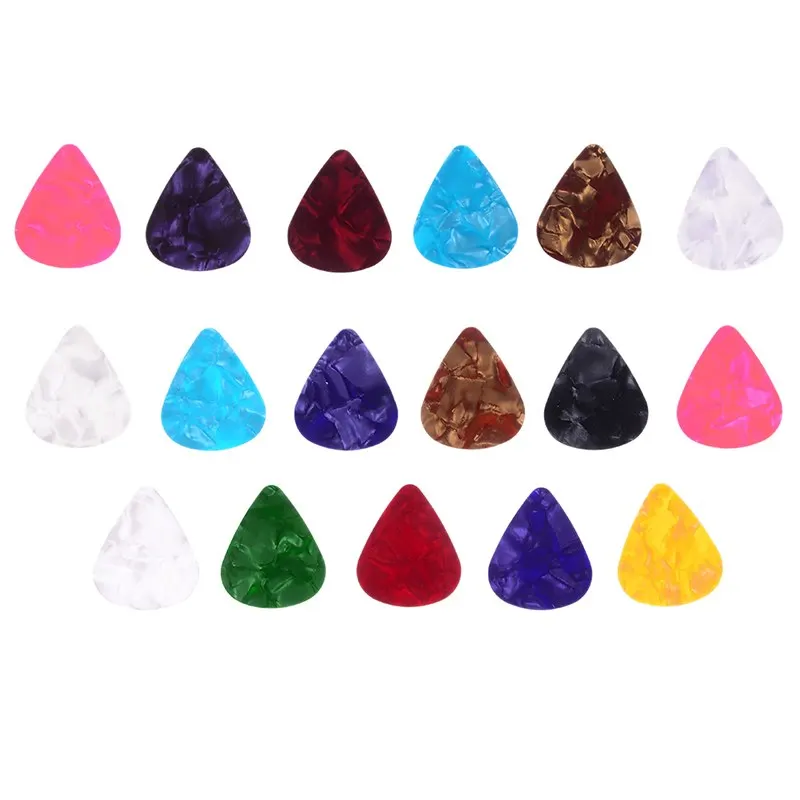 

Colorful 20pc 0.46mm 0.71mm 0.96mm Guitar Picks Celluloid Mediators For Bass Guitar