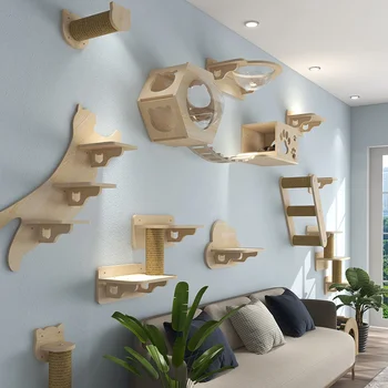 Wall Mounted Wooden Furniture for Cats 1