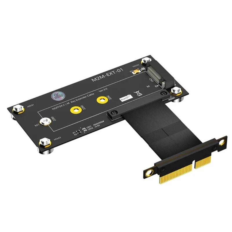 

Адаптер PCIE-M2 NVMe SSD PCIE Raiser PCI-E PCI M Key Connector поддерживает SSD 2230 2242 2260 2280 M.2