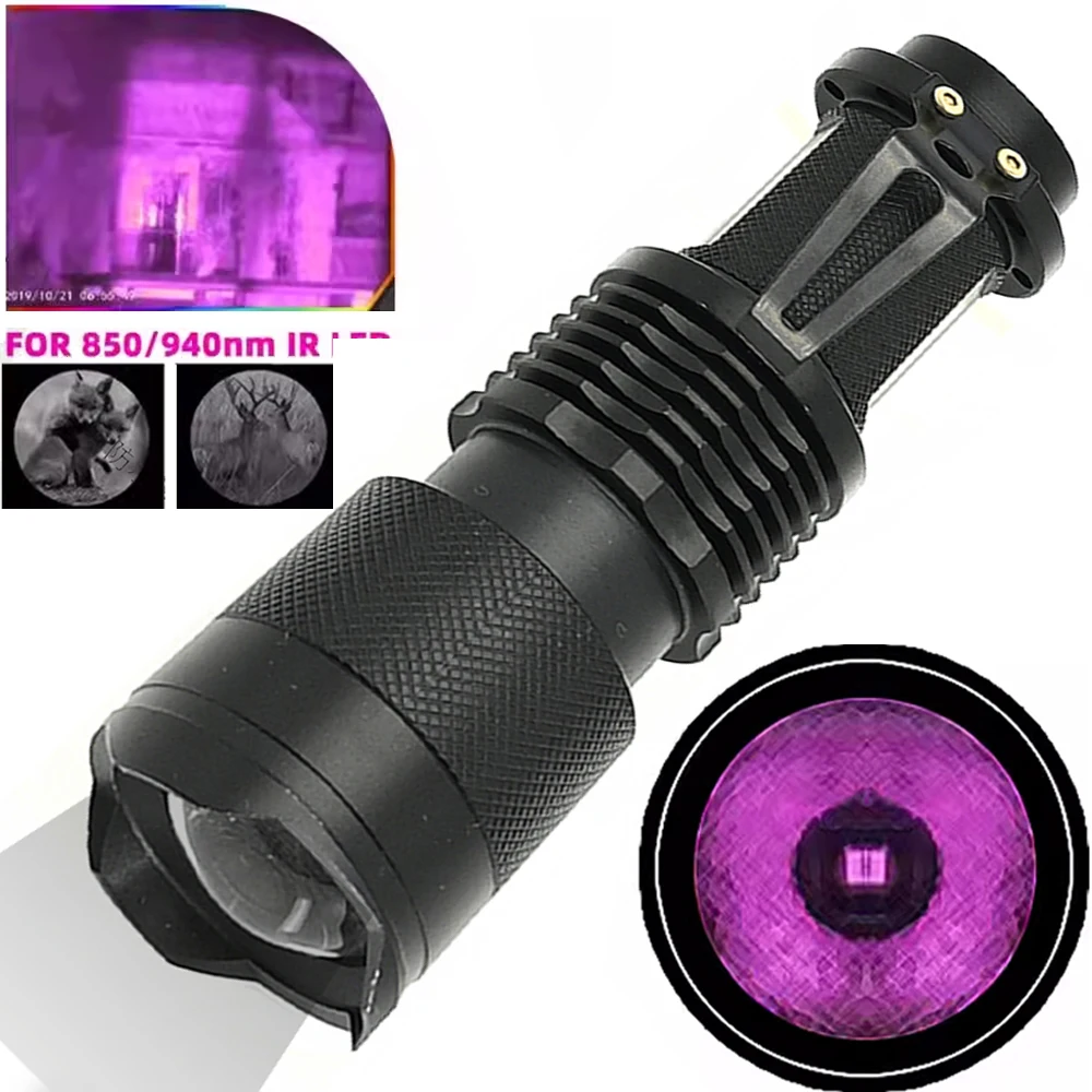 Infrared Night Vision Torch Zoomable Led Ir Illuminator Flashlight_voghion.com