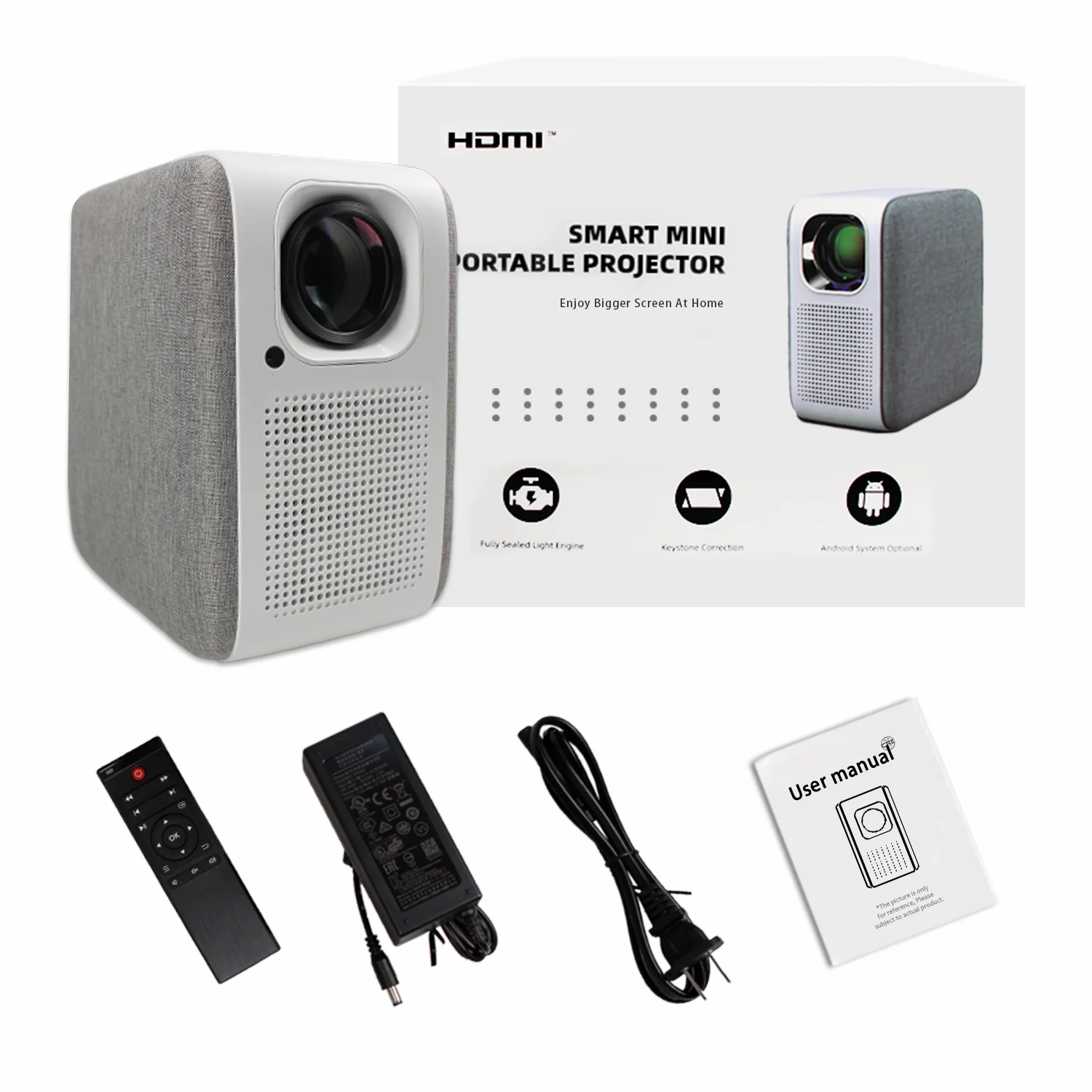 Vivicine D16 1920x1080 Android 9.0 Full HD 1080p LED Projector,Dust Proof Portable WIFI Video Projetor Beamer