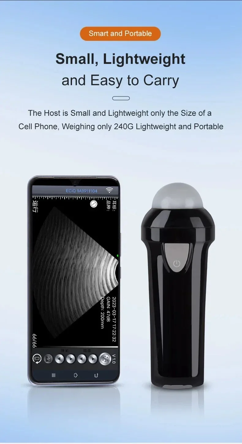 Veterinary Ultrasound Scanner Animal Wireless Ultrasound Probe Machine Handheld