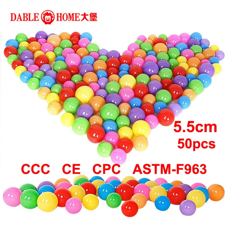 Outdoor Sport Ball Eco-Friendly Water Pool Ocean Wave Ball 50pcs 5.5cm Stress Air Ball Funny Toys for Children Kid Ballenbak 2