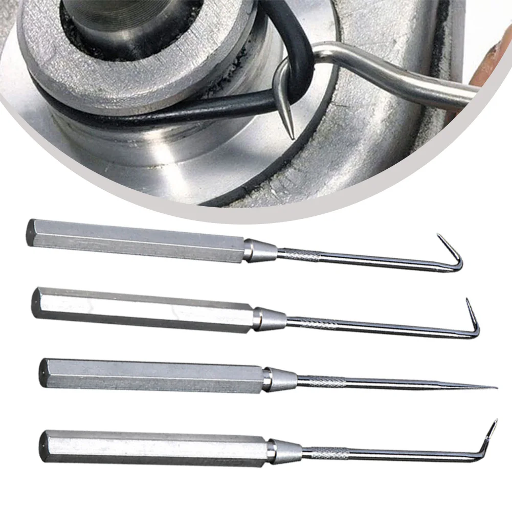4pcs/set Car Pick And Hook Tool Hook And Pick Set O Ring Oil Seal Gasket Puller Remover Precision Hook And Pick Set Hand Tool