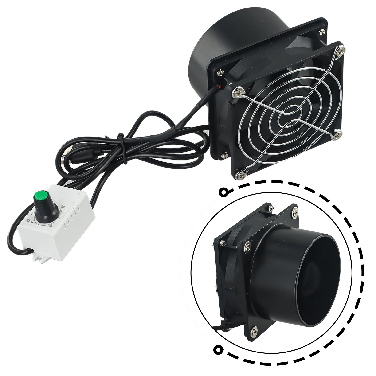 1set smoke absorber fume extractor fan pipe duct exhaust fan USB adjustable speed plastic welding equipment accessories smoke absorber
