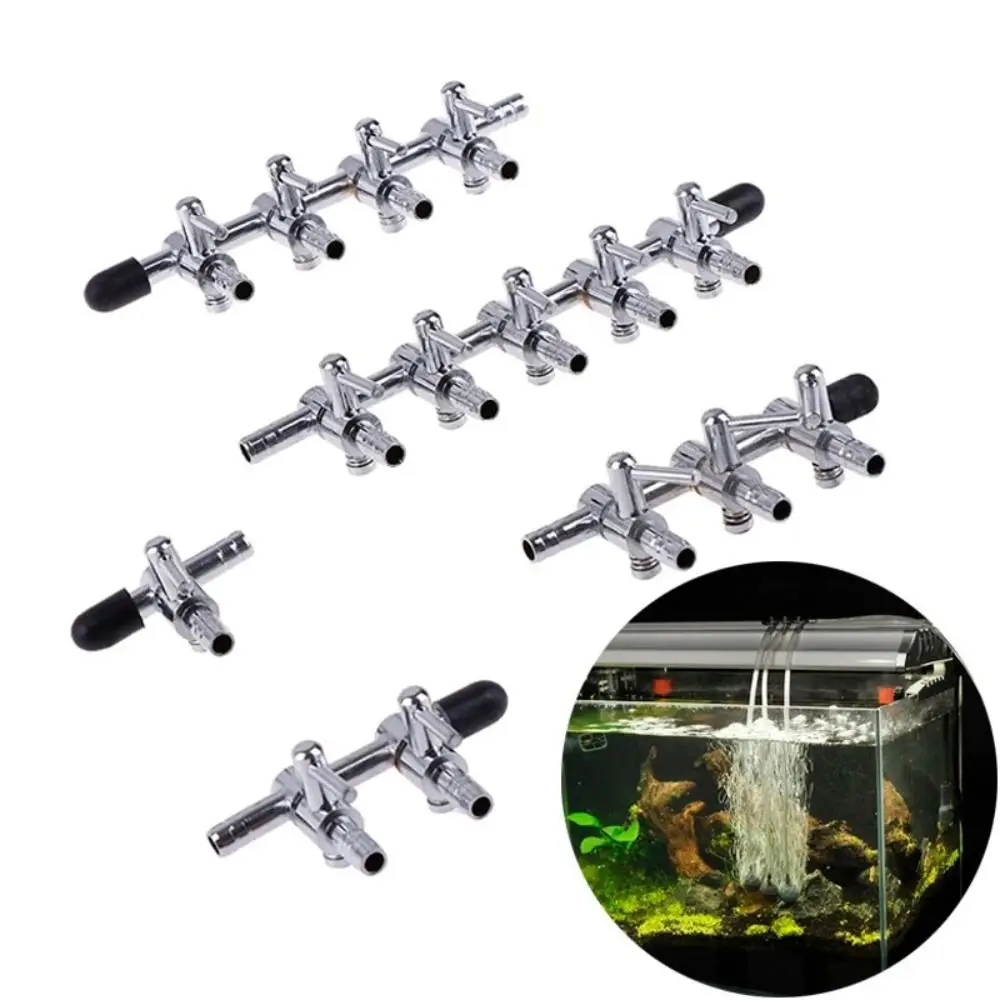 Accessori per Pompe: Valvola Aria a 1, 2, 3, 4, 5 Vie in Acciaio Inossidabile, Distributore di Flusso per Pompa Aria, Splitter Aria per Acquario - immagine 2