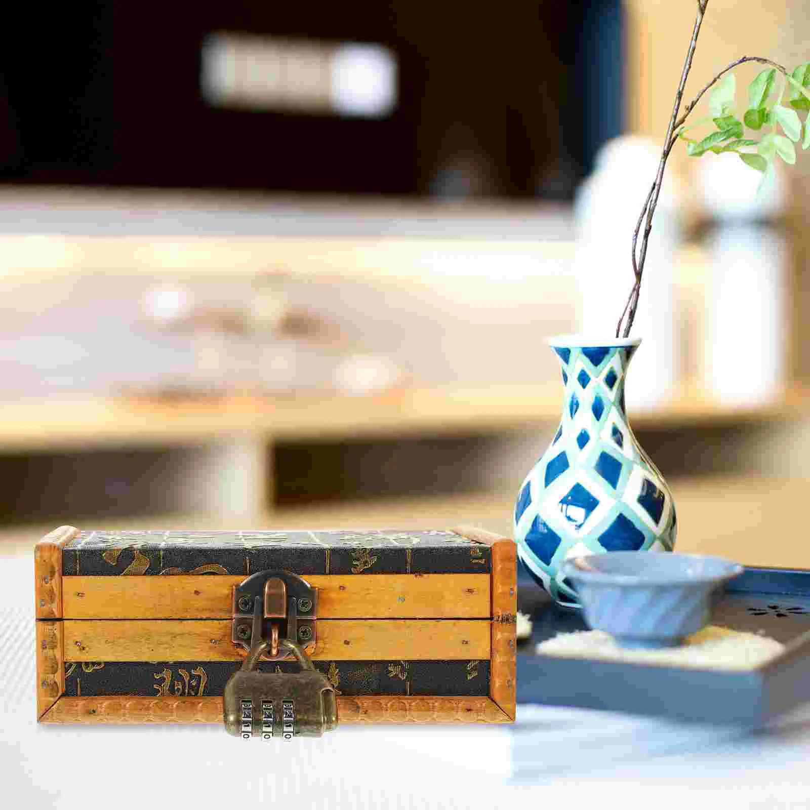 

Wedding Storage Box Trinket Case Wooden Jewelry Boxes Vintage Decor for Bedroom