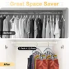 Yoga Pants Hanger, 1/2/4 Counts Space Saving Organizer Storage Hanger with 10 Clips, Durable Clothes Hanger, Clothes Organizer f 3