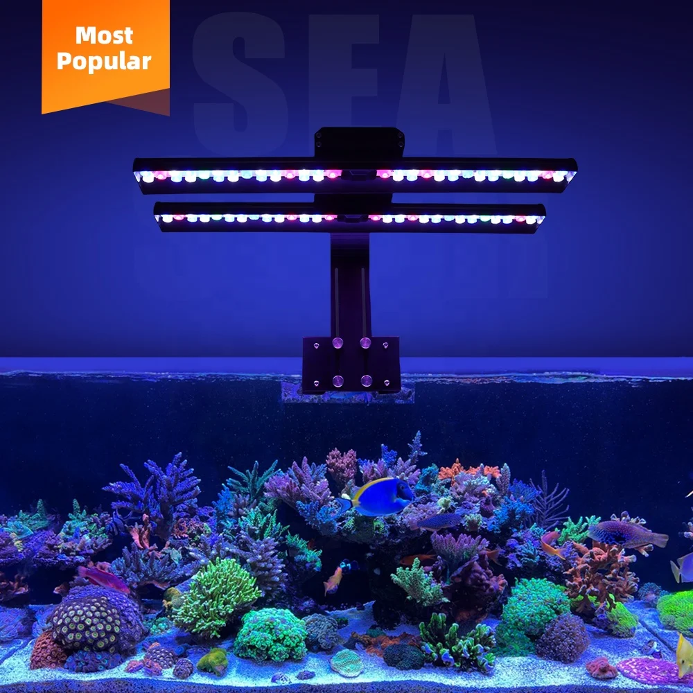 

Seastar оптовая продажа Регулируемый коралловый риф УФ бар wrgb тонкий светодиодный аквариум светильник для живых растений аквариум