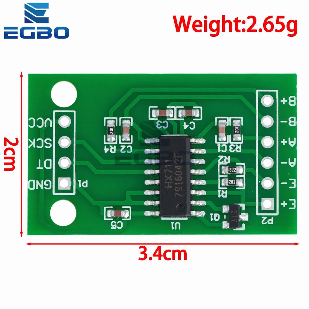 Pack of HX711 Precision Weighing Sensor Modules - 24 Bit Dual-Channel A/D Converter
