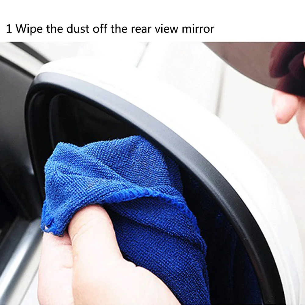 Universal Car Rear View Mirror Sticker Rain Eyebrow Weatherstrip Auto Mirror Car Rear View Accessories 2pcs