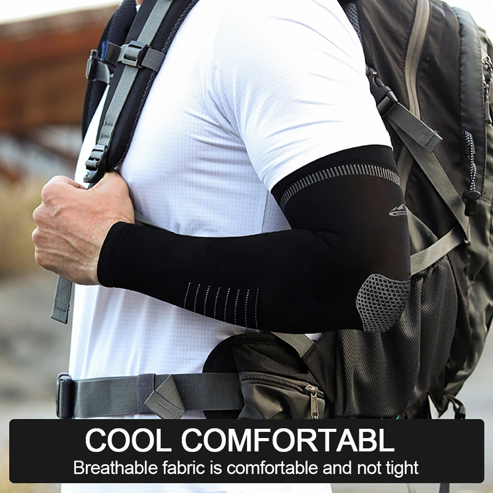Summer Arm Sleeves Breathable Ice Silk Cycling Sleeve Running Fishing Sunscreen Arm Support Unisex UPF50+ sun protection arm sleeves arm sleeves cooling arm sleeves