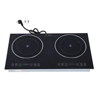 Electric Cooktop 2 Burner Ceramic Heating Countertop Built in Electric Stove Top with Touch Control Timer for Kitchen 1